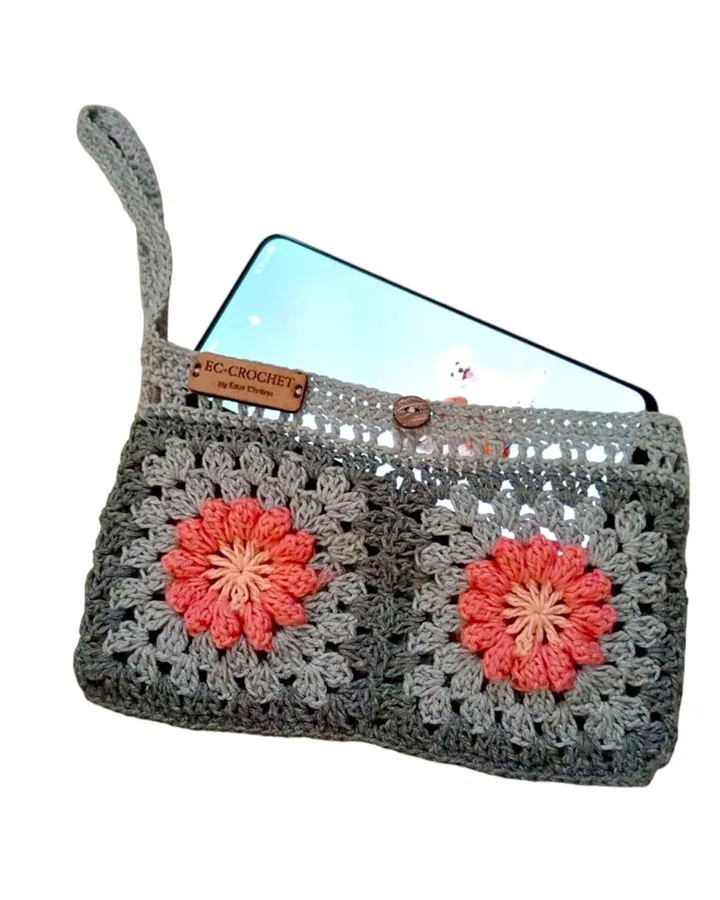 Mini Pouch - Katun Silver Charcoal