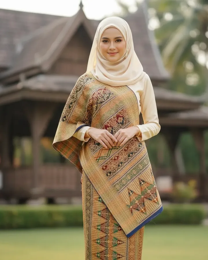 [Pre-Order] Songket Balapak Benang Satu (Set Kain & Selendang)