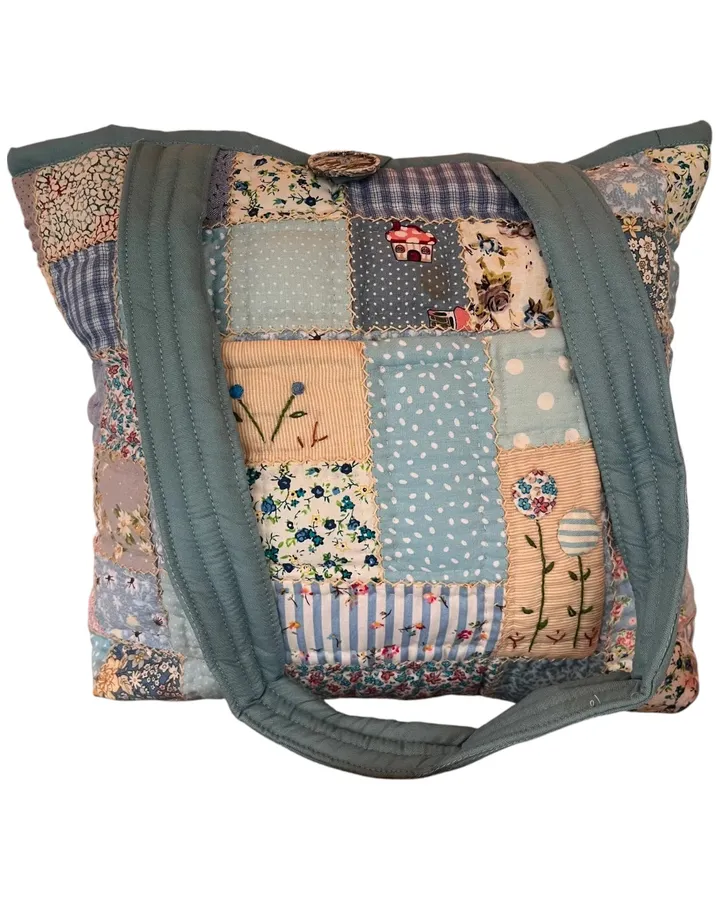 Tas Kotak Sulam Biru