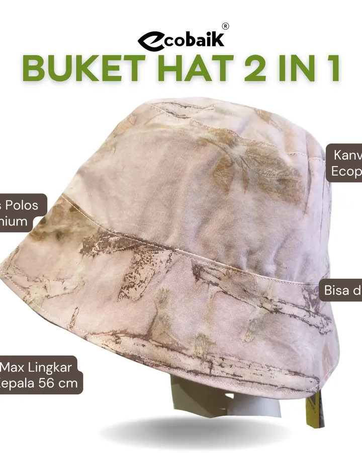 Buket Hat Ecoprint 2 in 1 M5