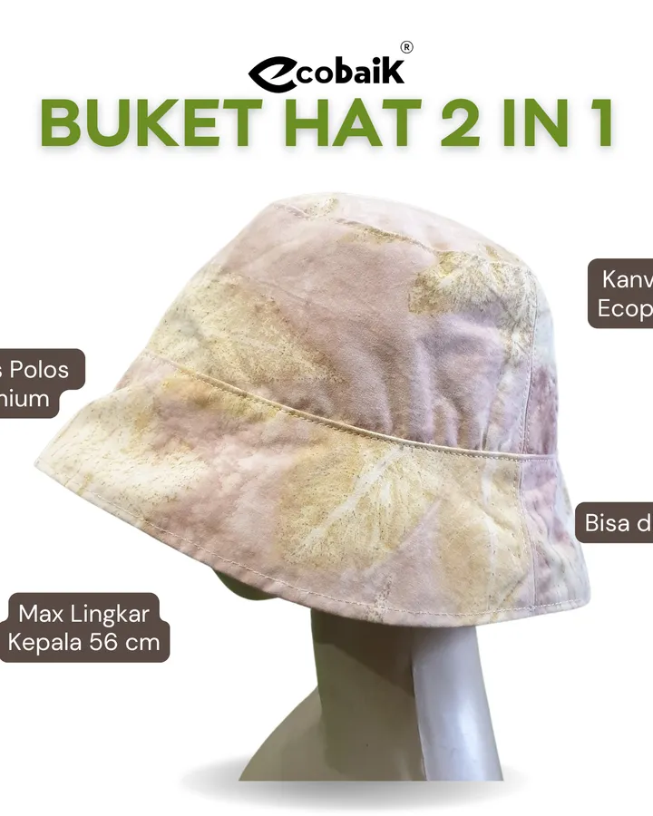 Buket Hat Ecoprint 2 in 1 M6
