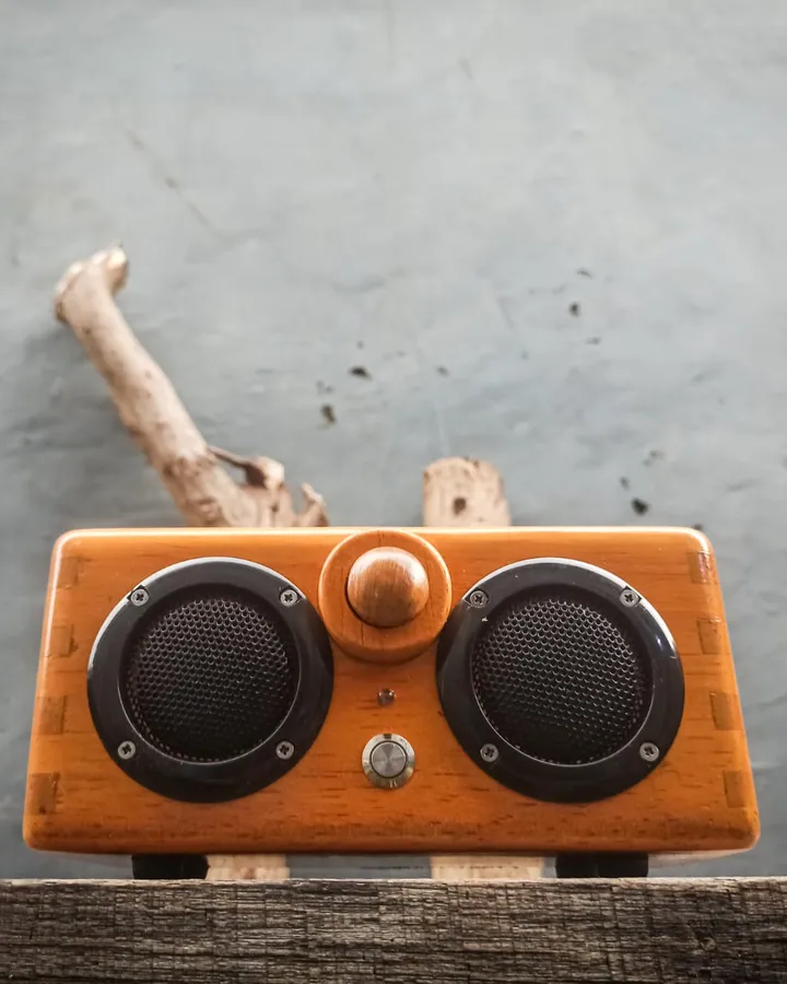 Wooden Speaker - Retro Speaker V.2 - Speaker Kayu Aesthetic