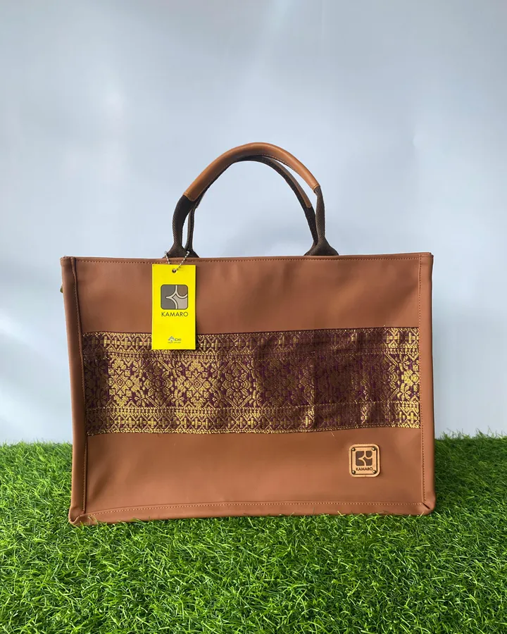 Tas Pu Leather Songket