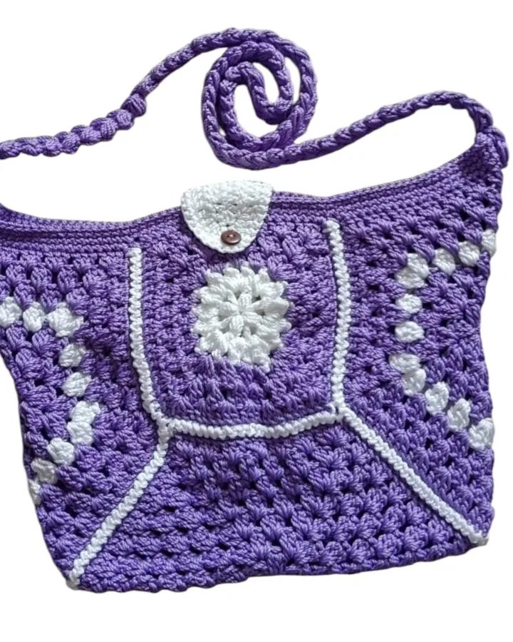 Tas Selempang Hexagon Ungu