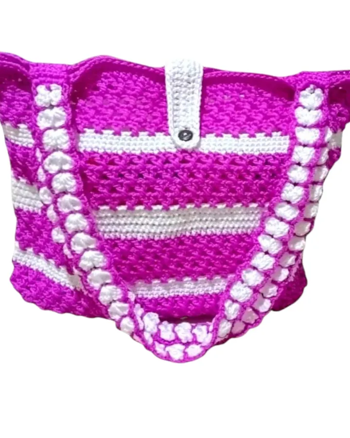 Tas Rajut Bahu Fuchsia