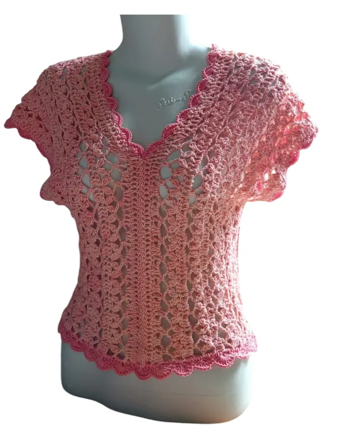 Blouse Rajut V Neck