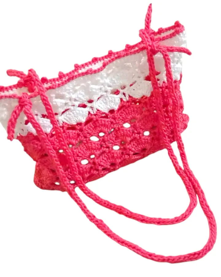 Tas Bahu Rajut - Motif Kipas Grenadin