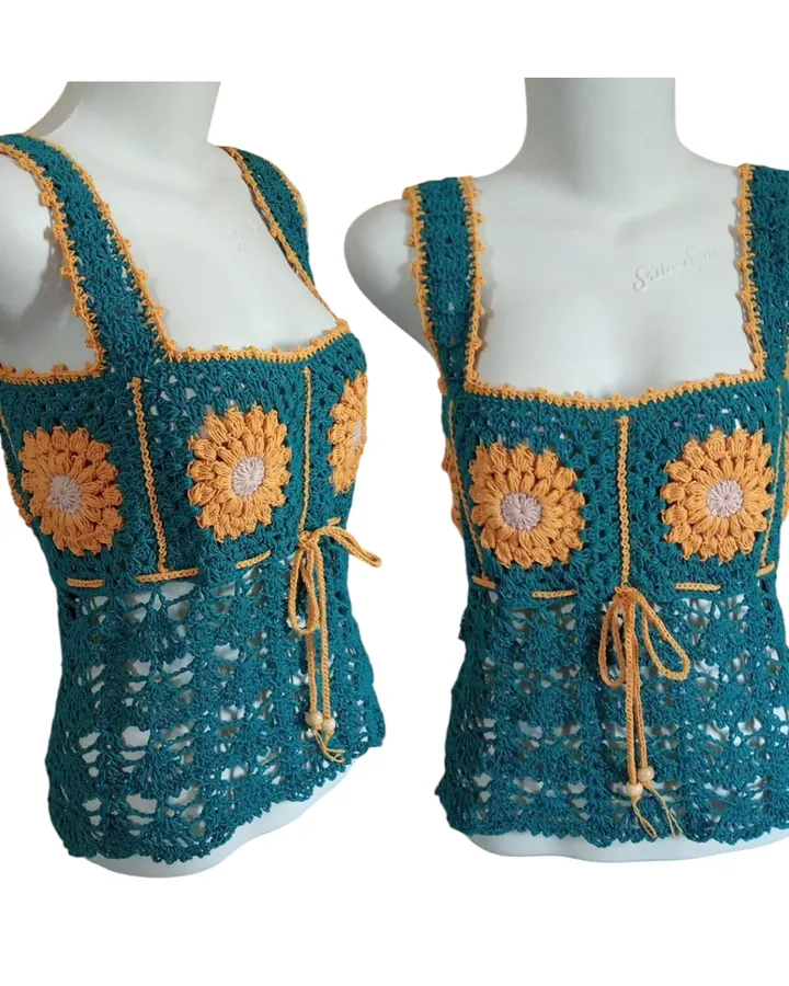 Tank Top Rajut - Sunburst