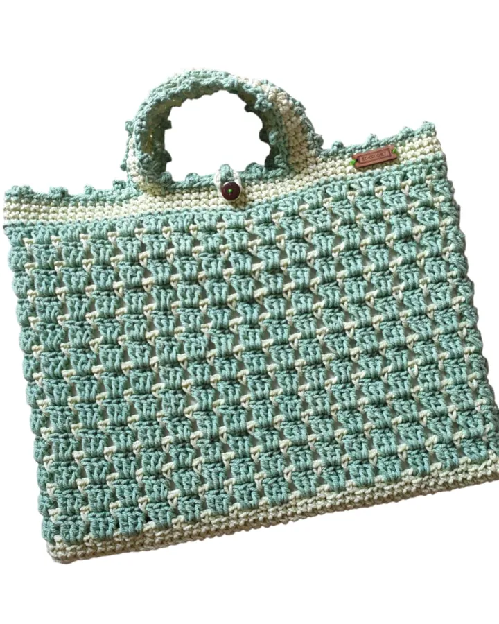 Cover Laptop Rajut - Mint Sage Macrame Series