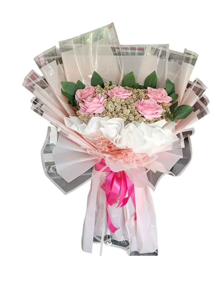 Bucket Pink Bunga Mawar Pink