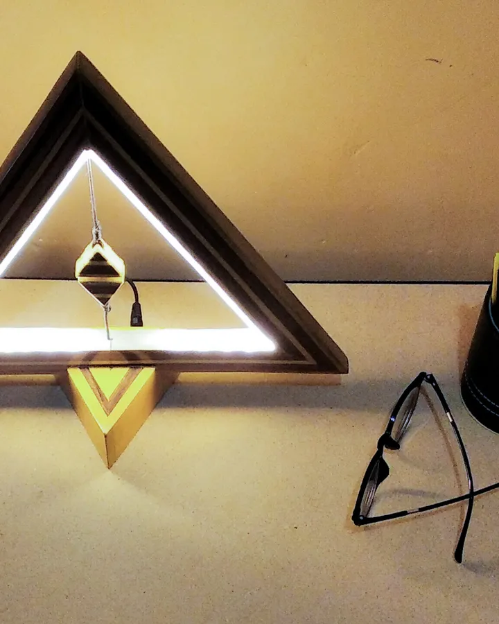 Balance Wooden Lamp - Tiga Table Lamp - Lampu Aesthetic