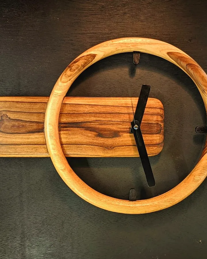Wooden Wall Clock - Hollow Clock - Jam Kayu Aesthetic