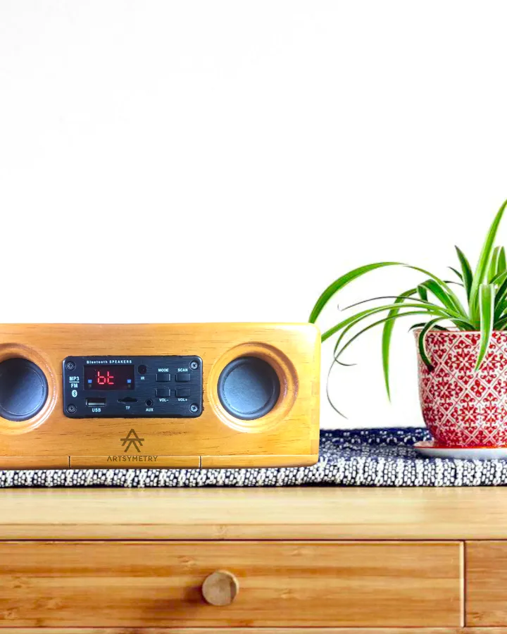 Wooden Speaker - Centro Bluetooth USB Speaker - Speaker Kayu Aesthetic