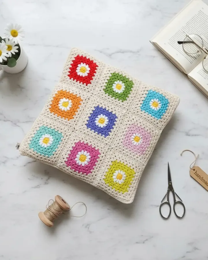 HF 045 Set Dekorasi Rajut Premium (Daisy Granny Square)