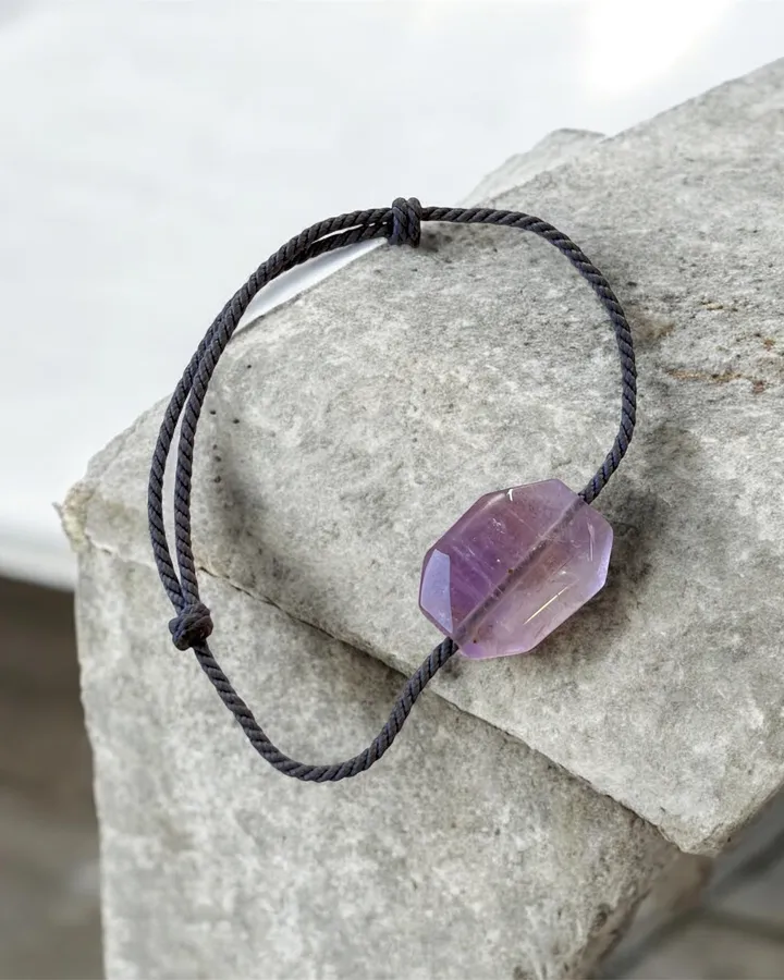 Gelang Tali Batu (Amethyst) Purple