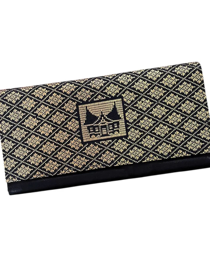 Dompet Songket Hitam Gold