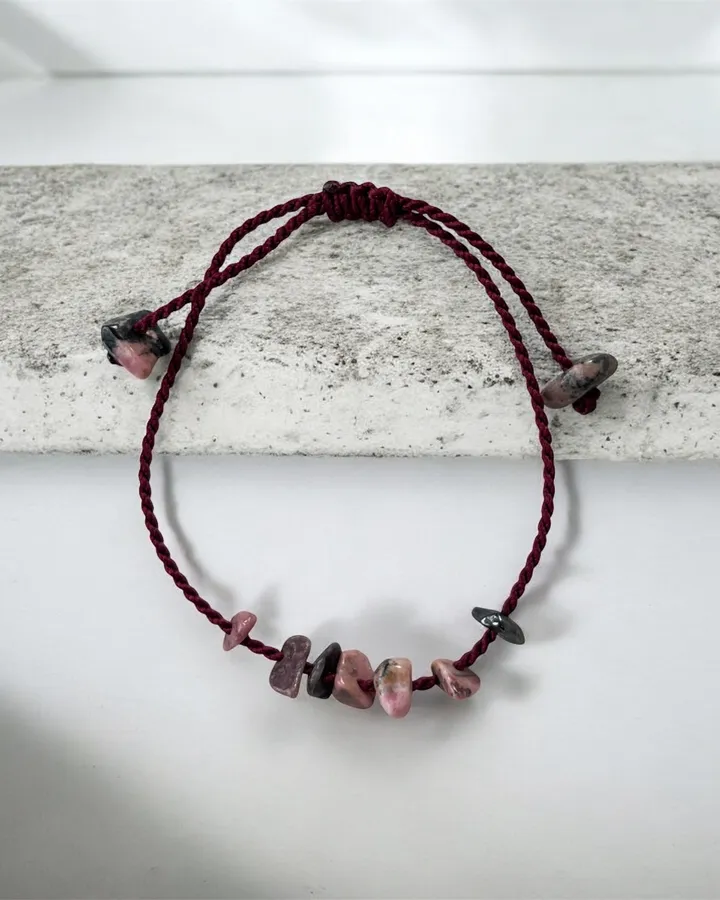 Gelang Batu Rhodonite