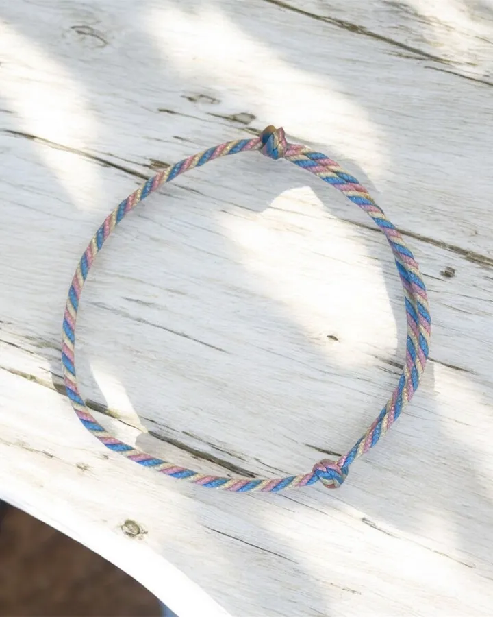 Gelang Tali Tiga Warna (Cotton Candy)