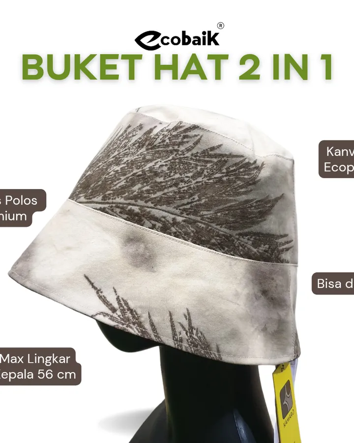 Buket Hat Ecoprint 2 in 1 M12