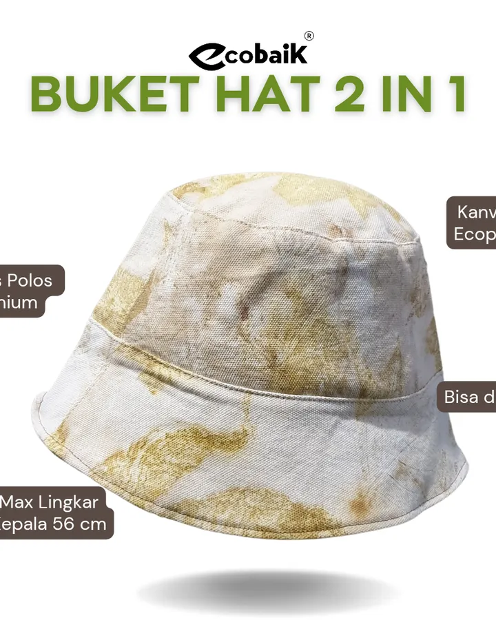 Buket Hat Ecoprint 2 in 1 M9