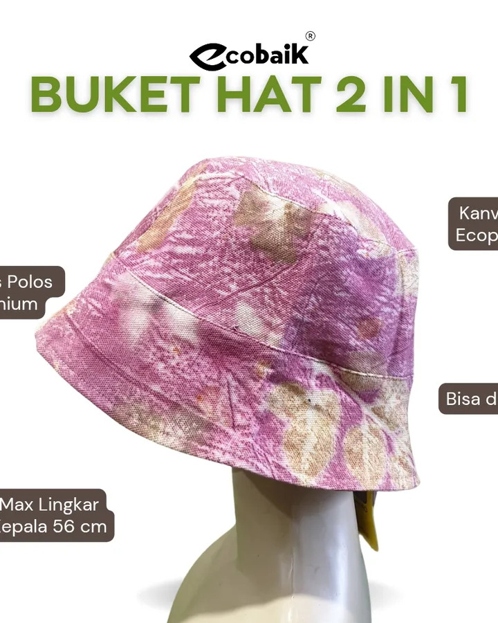Buket Hat Ecoprint 2 in 1 M8