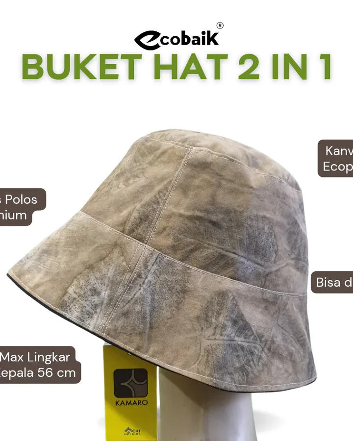 Buket Hat Ecoprint 2 in 1 M14