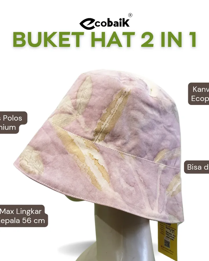 Buket Hat Ecoprint 2 in 1 M10