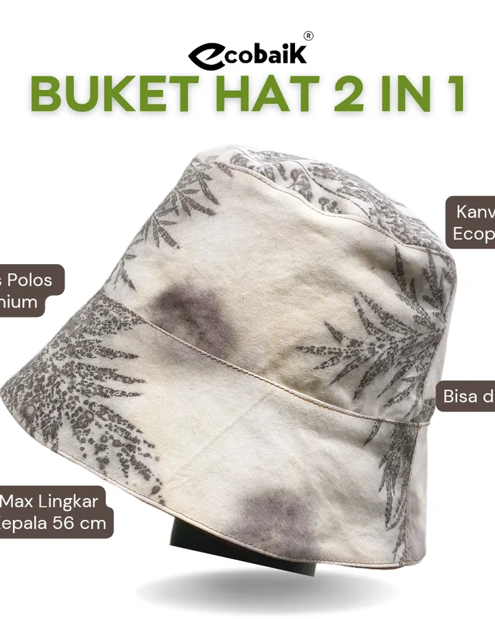Buket Hat Ecoprint 2in 1 M13