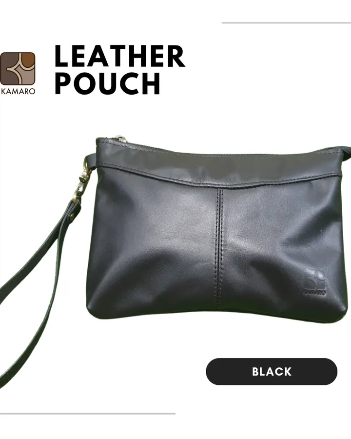 Leather Pouch KAMARO Black