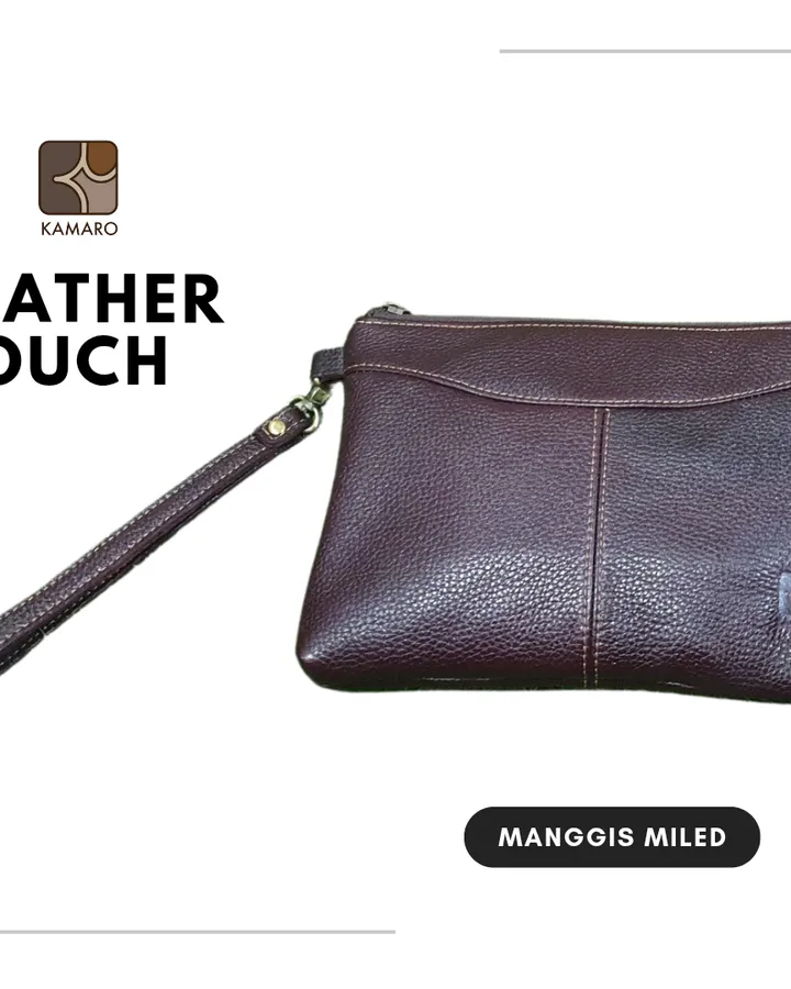 Leather Pouch KAMARO Manggis Miled