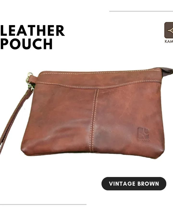 Leather Pouch KAMARO Vintage Brown
